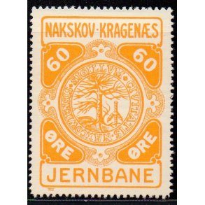 Nakskov - Kragens Jernbane - 60 re - Ustemplet