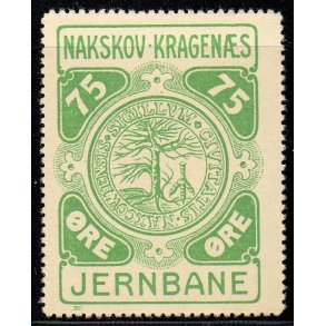 Nakskov - Kragens Jernbane - 75 re - Ustemplet