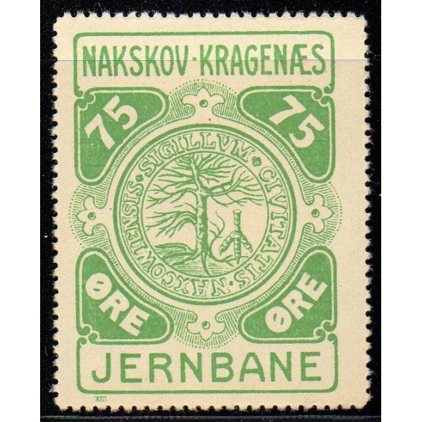 Nakskov - Kragens Jernbane - 75 re - Ustemplet