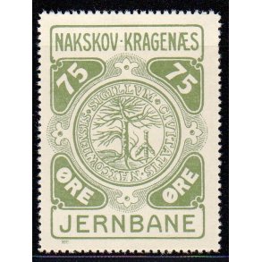Nakskov - Kragens Jernbane - 75 re - Ustemplet