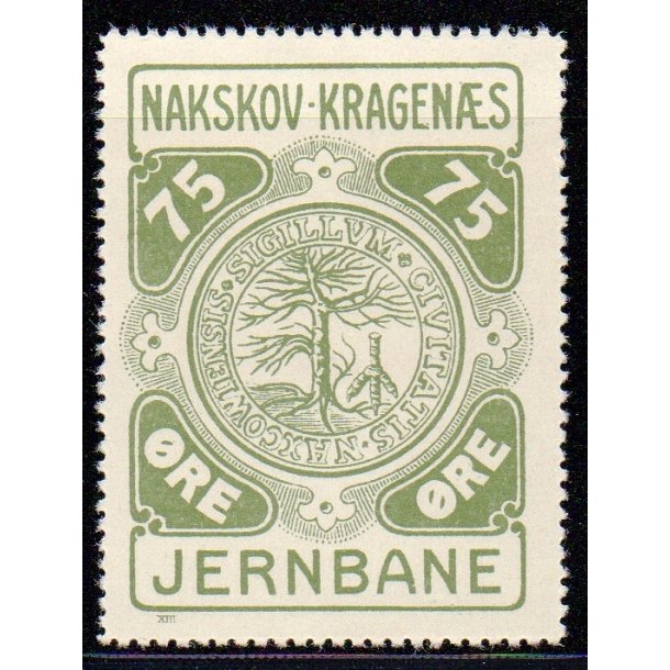 Nakskov - Kragens Jernbane - 75 re - Ustemplet