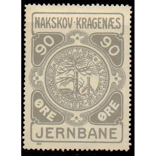 Nakskov - Kragens Jernbane - 90 re - Ustemplet