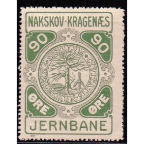 Nakskov - Kragens Jernbane - 90 re - Ustemplet