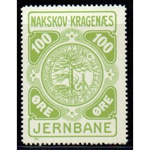 Nakskov - Kragens Jernbane - 100 re - Ustemplet