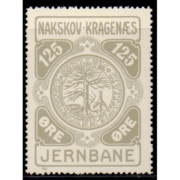 Nakskov - Kragens Jernbane - 125 re - Ustemplet