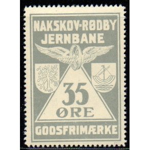 Nakskov - Rdby Jernbane - Godsfrimrke -  35 re - Ustemplet