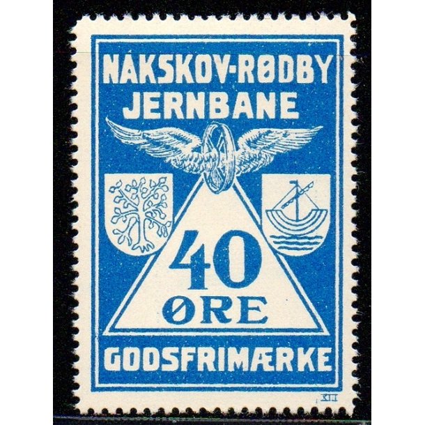 Nakskov - Rdby Jernbane - Godsfrimrke -  40 re - Ustemplet