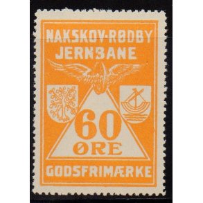 Nakskov - Rdby Jernbane - Godsfrimrke -  60 re - Ustemplet