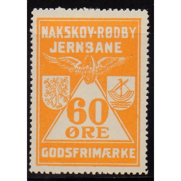 Nakskov - Rdby Jernbane - Godsfrimrke -  60 re - Ustemplet