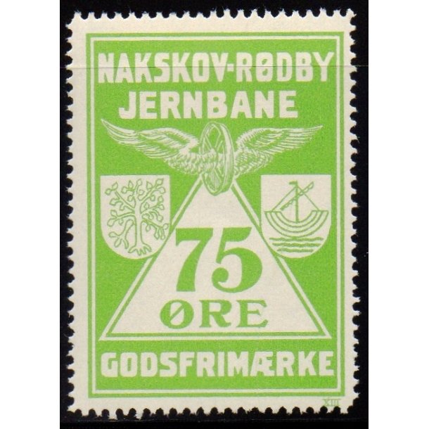 Nakskov - Rdby Jernbane - Godsfrimrke -  75 re - Ustemplet