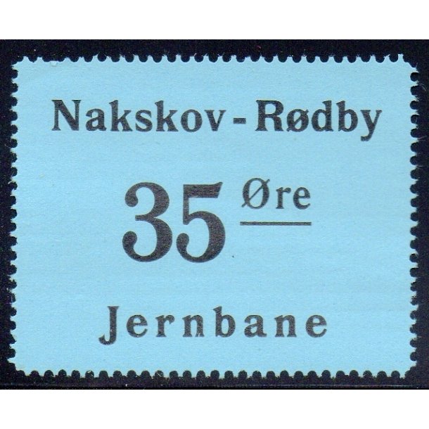 Nakskov - Rdby Jernbane - Godsfrimrke -  35 re - Ustemplet