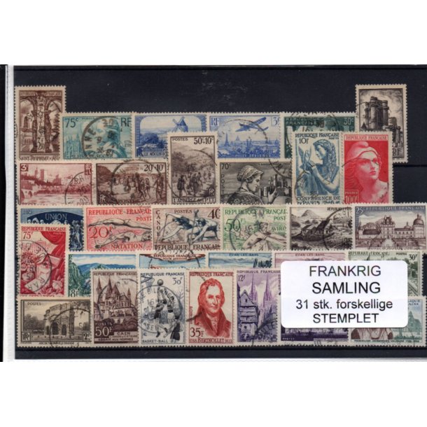 Frankrig Samling - 31 Stk. Stemplet