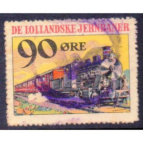 De Lollandske Jernbaner  - Godsfrimrke - 90 re - Stemplet