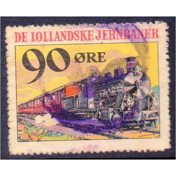 De Lollandske Jernbaner  - Godsfrimrke - 90 re - Stemplet