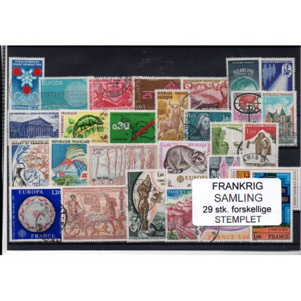 Frankrig Samling - 29 Stk. Stemplet