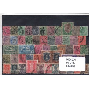 Indien Samling - 50 Stk. Stemplet/Ustemplet