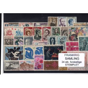 Frankrig Samling - 34 Stk. Stemplet