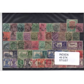 Indien Samling - 49 Stk. Stemplet/Ustemplet