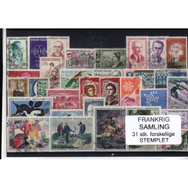 Frankrig Samling - 31 Stk. Stemplet