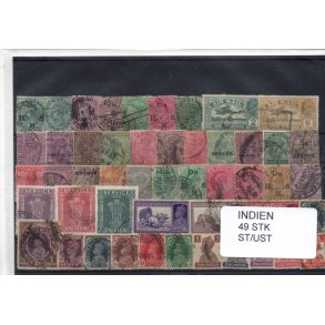 Indien Samling - 49 Stk. Stemplet/Ustemplet