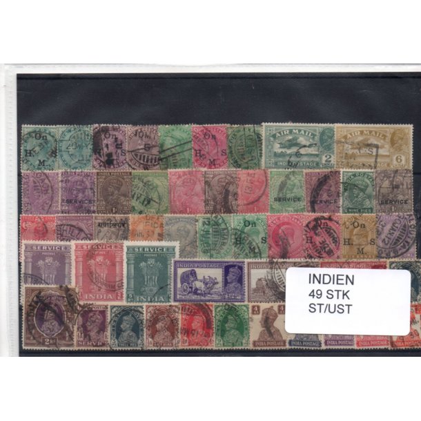 Indien Samling - 49 Stk. Stemplet/Ustemplet