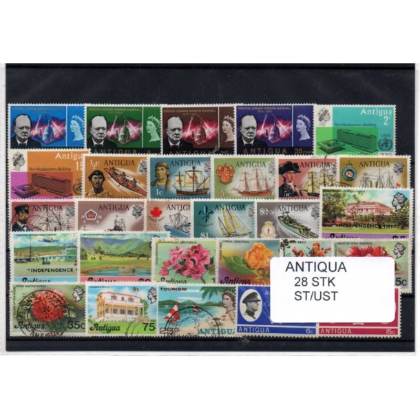 Antigua Samling - 28 Stk. Stemplet/Ustemplet