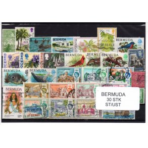 Bermuda Samling  30 Stk. Stemplet/Ustemplet