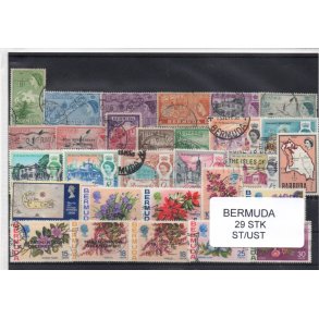 Bermuda Samling  29 Stk. Stemplet/Ustemplet