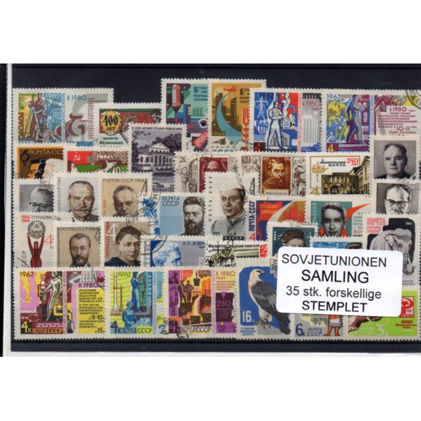 Rusland, Sovjet Samling 35 stk. - Stemplet