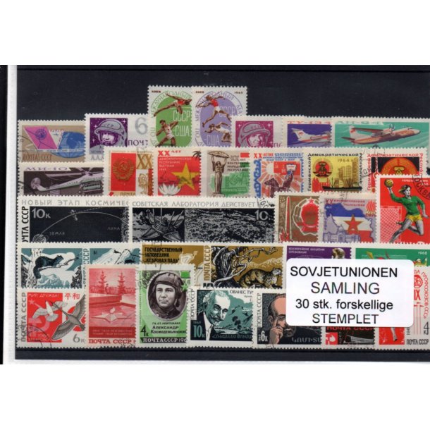 Rusland, Sovjet Samling 30 stk. - Stemplet