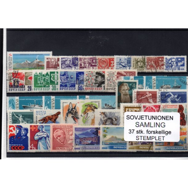 Rusland, Sovjet Samling 37 stk. - Stemplet