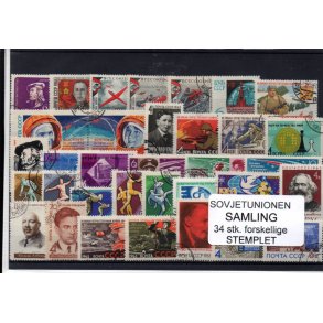 Rusland, Sovjet Samling 34 stk. - Stemplet