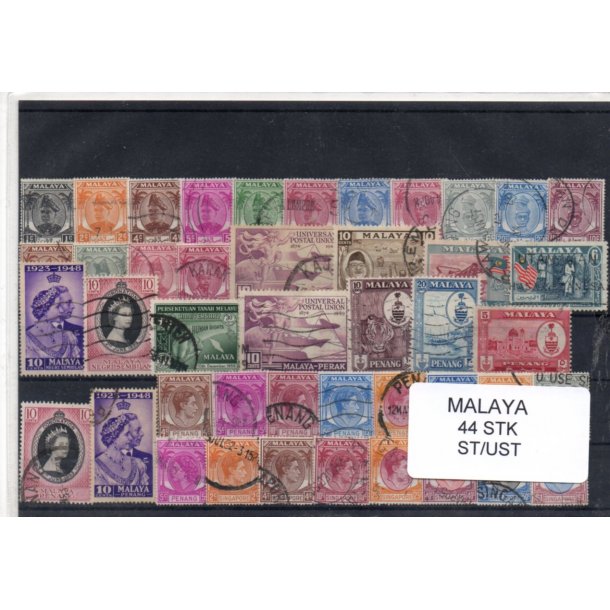 Malaya Samling - 44 Stk. Stemplet/Ustemplet