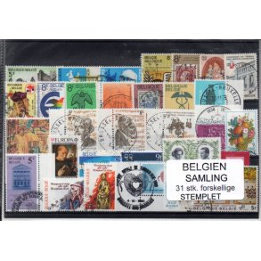 Belgien - Samling - 31 stk. Stemplet