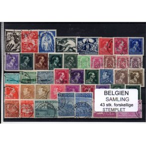 Belgien - Samling - 43 stk. Stemplet