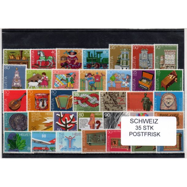 Schweiz Samling - 35 stk Postfrisk