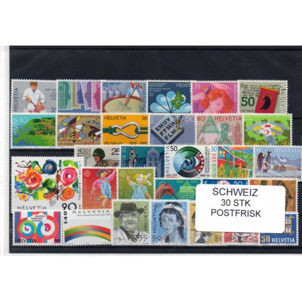 Schweiz Samling - 30 stk Postfrisk