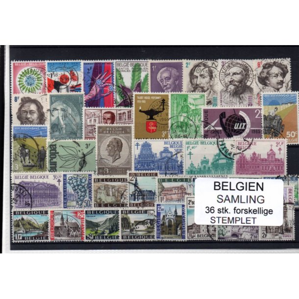 Belgien - Samling - 36 stk. Stemplet