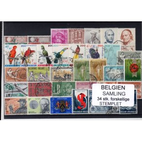Belgien - Samling - 34 stk. Stemplet