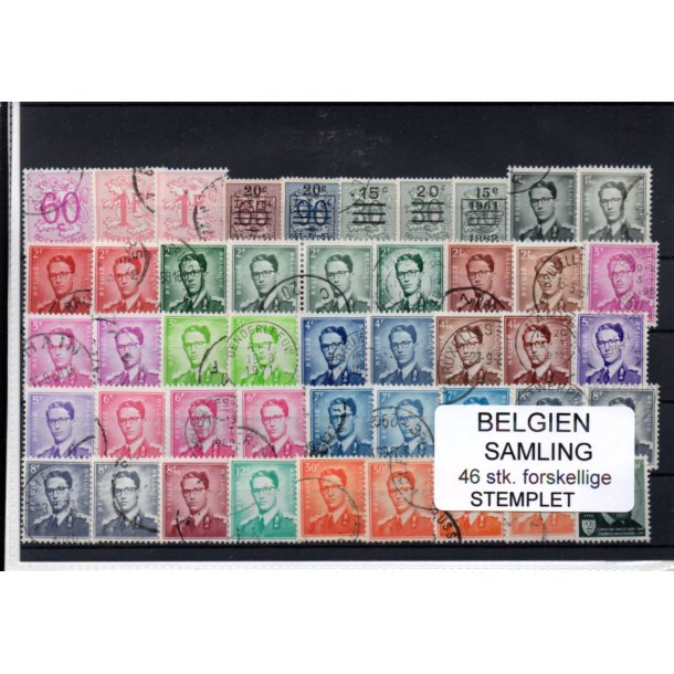 Belgien - Samling - 46 stk. Stemplet
