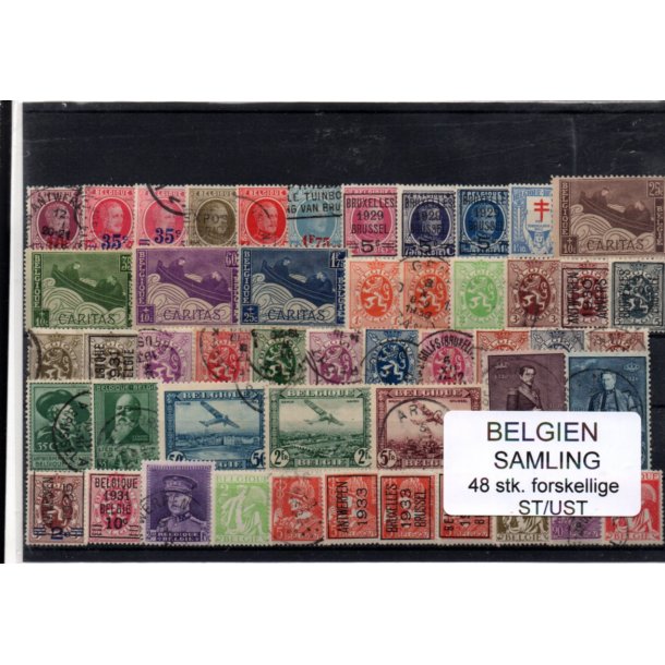 Belgien - Samling - 48 stk. Stemplet/Ustemplet