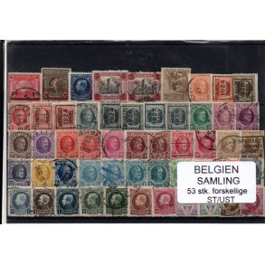 Belgien - Samling - 53 stk. Stemplet/Ustemplet