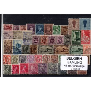 Belgien - Samling - 48 stk. Stemplet/Ustemplet
