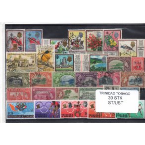 Trinidad Tobago Samling  30 Stk. Stemplet/Ustemplet