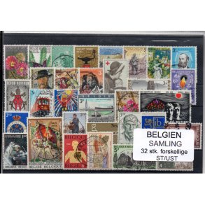 Belgien - Samling - 32 stk. Stemplet/Ustemplet