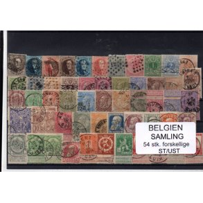 Belgien - Samling - 54 stk. Stemplet/Ustemplet