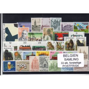 Belgien - Samling - 34 stk. Postfrisk