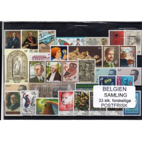 Belgien - Samling - 33 stk. Postfrisk