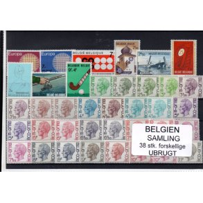 Belgien - Samling - 38 stk. Ubrugt