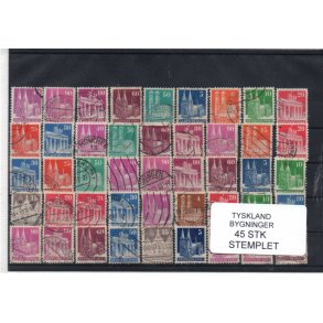 Tyskland - Bygninger 45 Stk. Stemplet